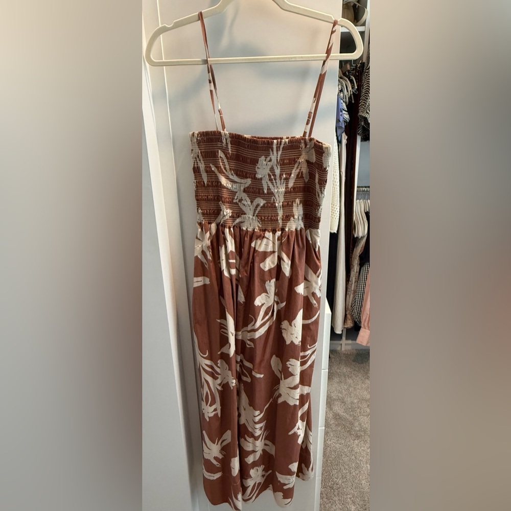 Evereve Smocked Strapless Maxi Dress